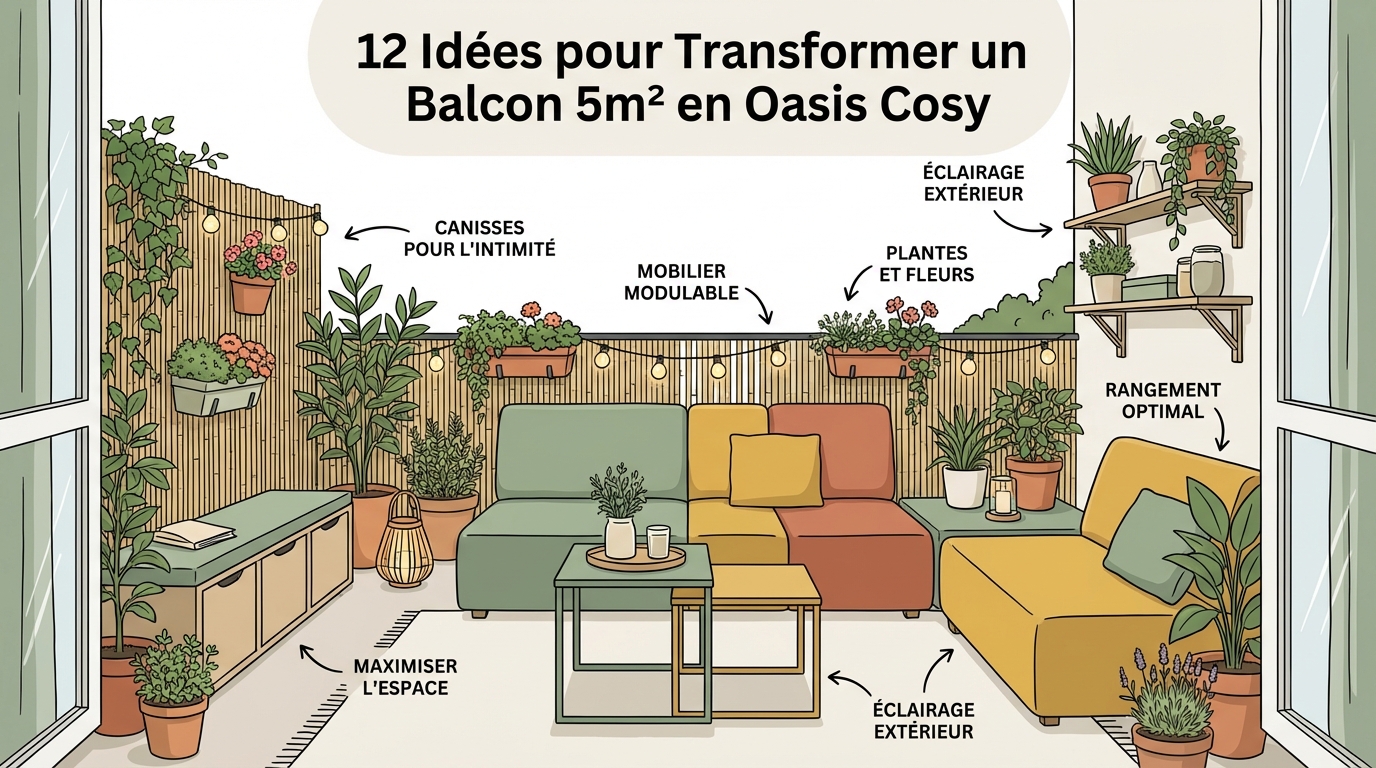 12 Idées pour Transformer un Balcon 5m² en Oasis Cosy