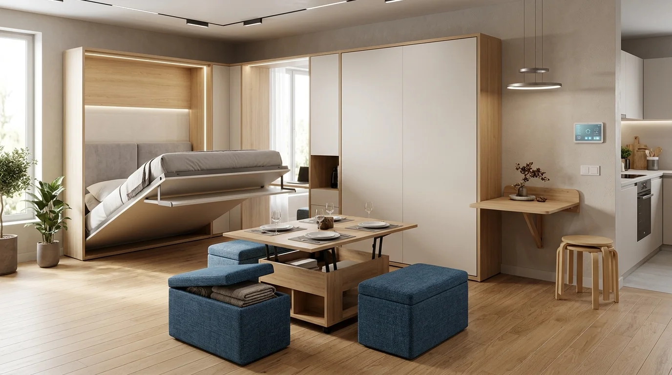 2. Le Mobilier Caméléon : Multifonction et Escamotable