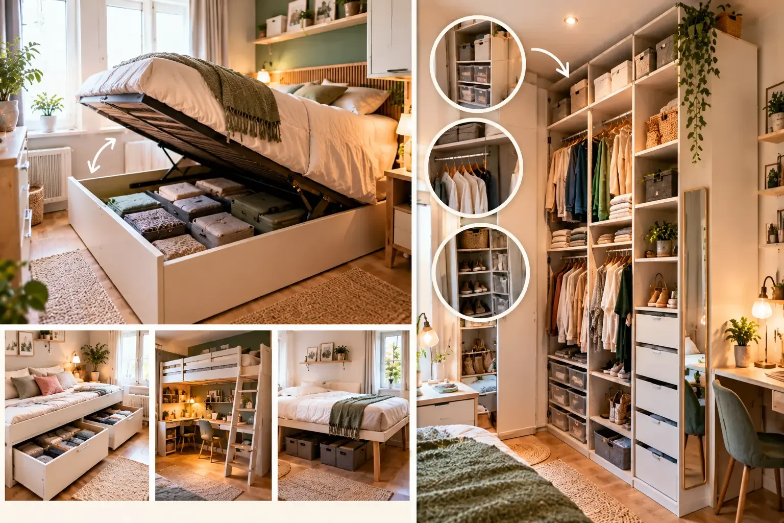 1. Le lit avec rangement intégré : le héros méconnu de la petite chambre
