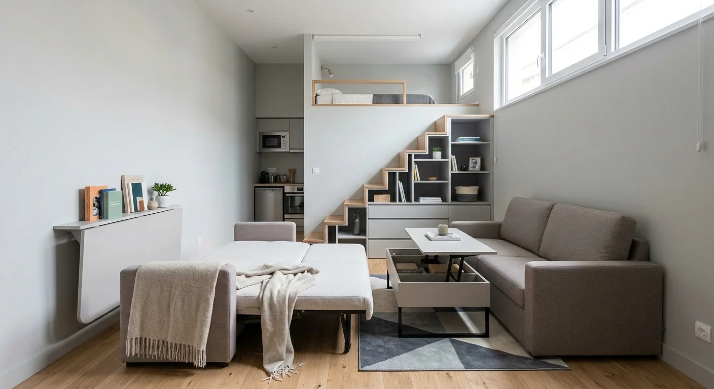 Pourquoi les meubles gain de place sont indispensables dans un studio de 30 m²